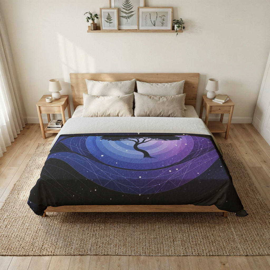 Nightscape Tree Duvet Cover — Cosmic Eye Cotton Bedding