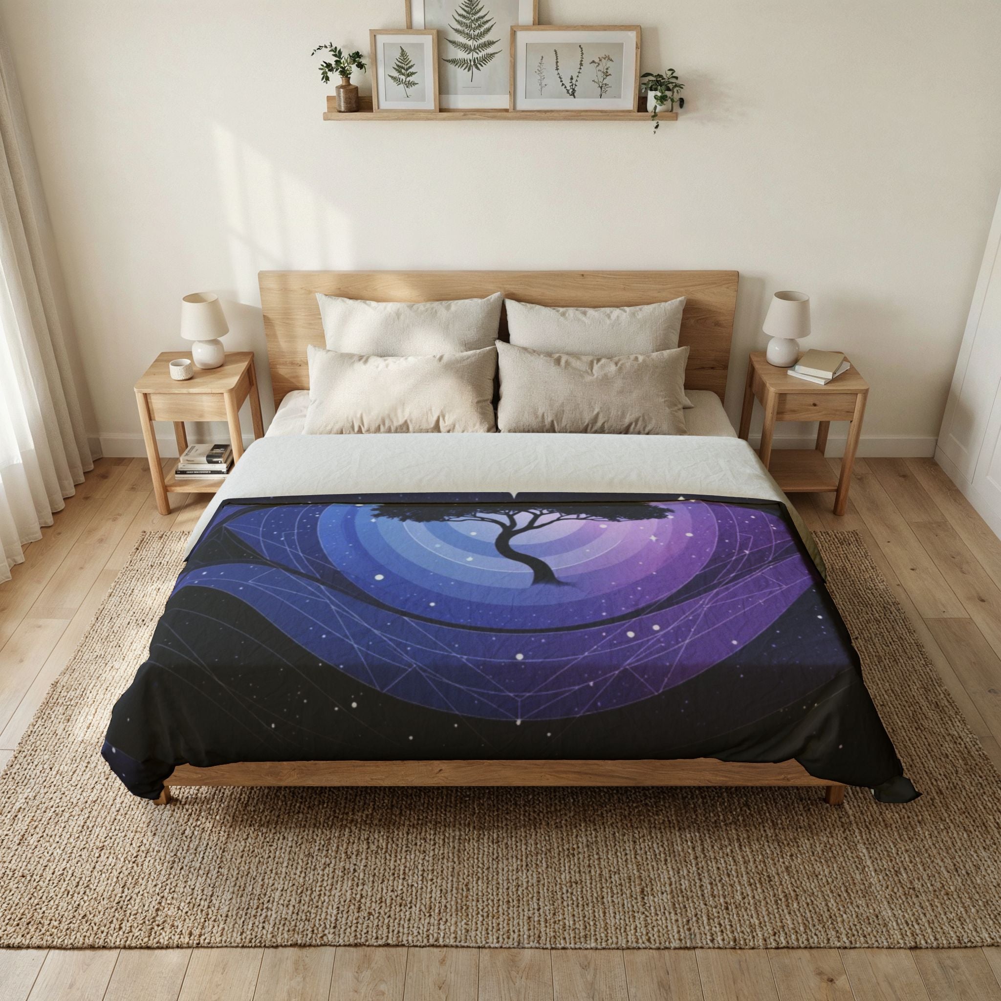 Nightscape Tree Duvet Cover — Cosmic Eye Cotton Bedding