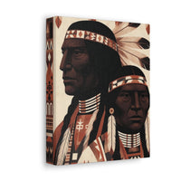 Aboriginal American Chiefs Portrait Stretched Canvas