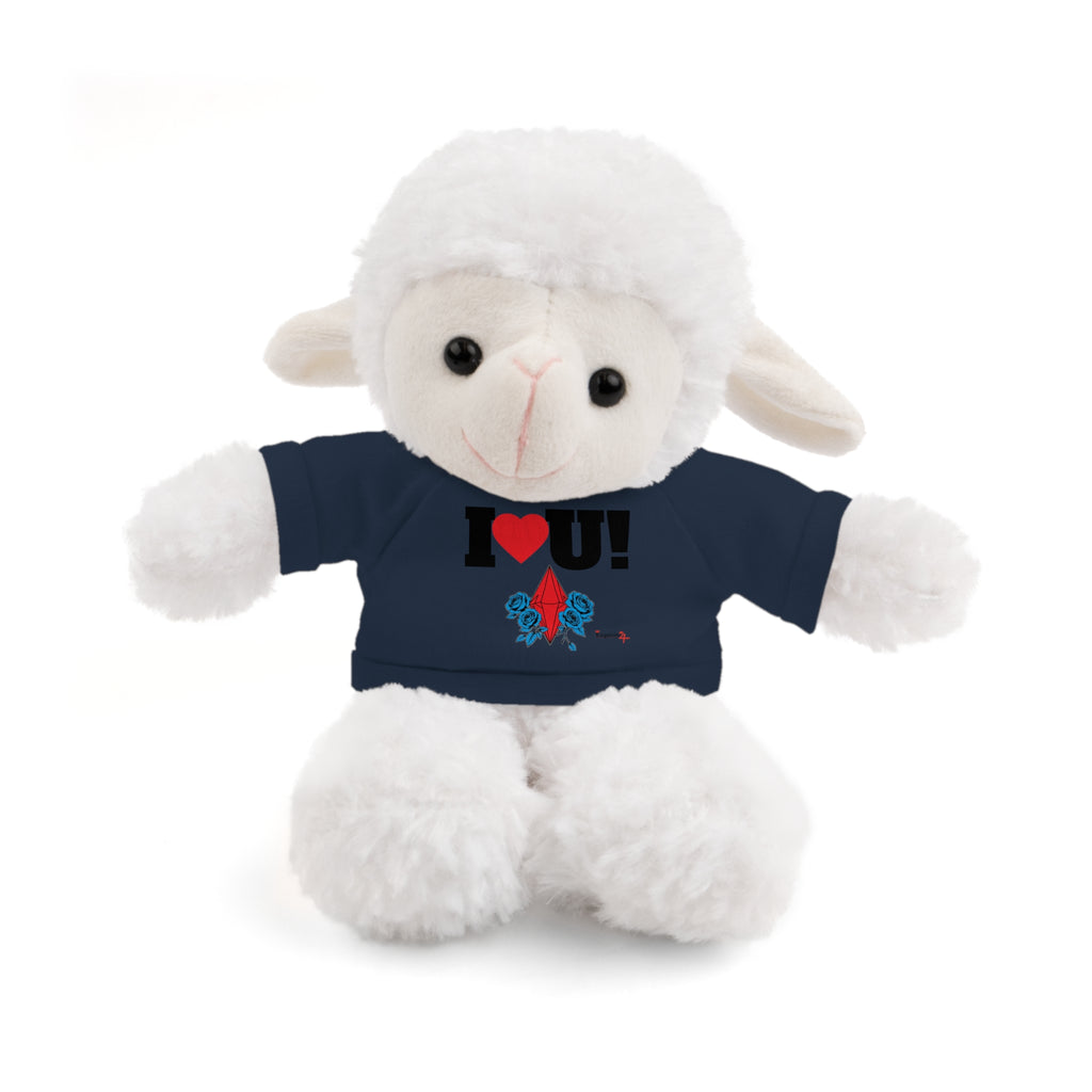 Plush Bear with Branded Tee – Red Diamond and Blue Roses Teddy