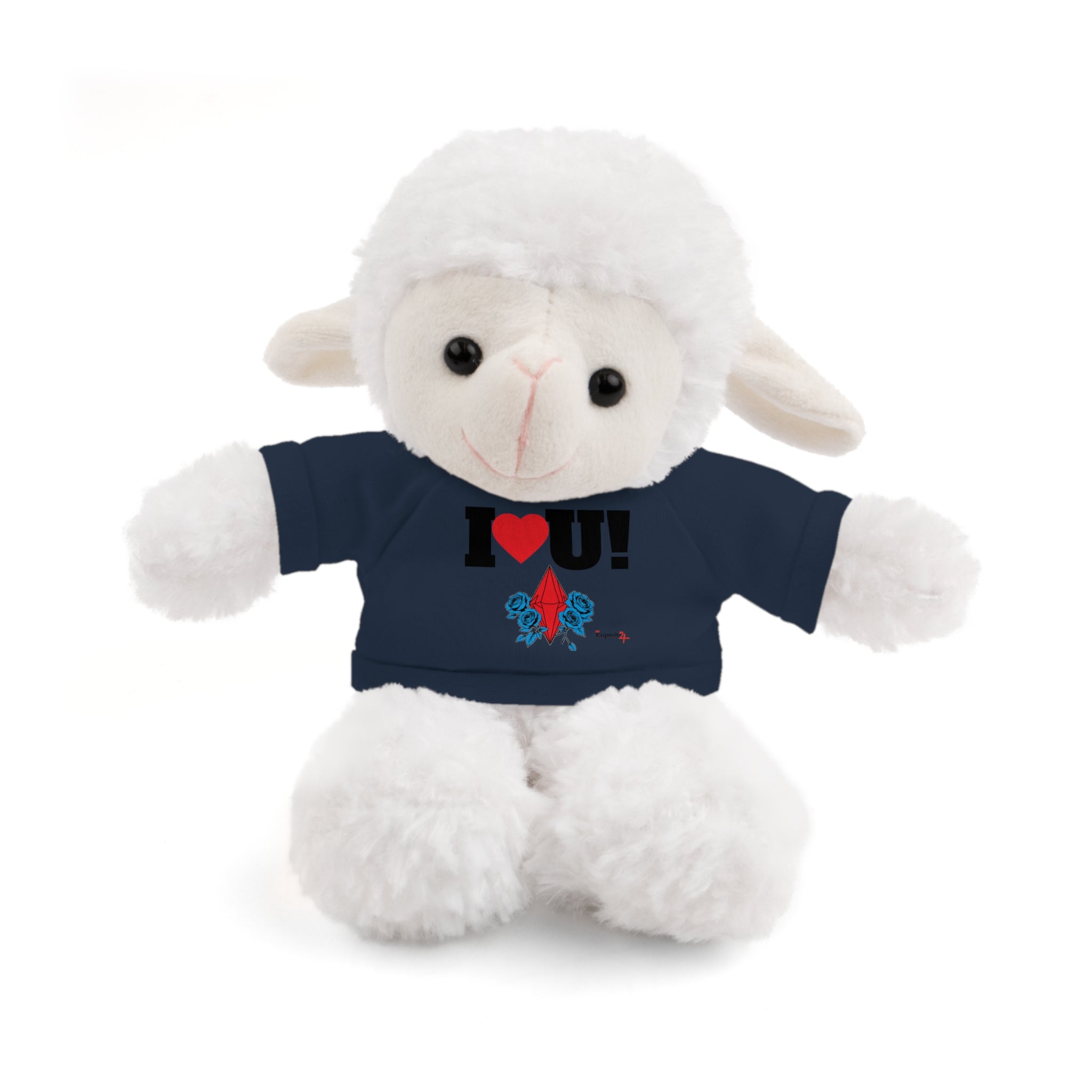 Plush Bear with Branded Tee – Red Diamond and Blue Roses Teddy
