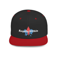 'Royalty Within' Embroidered Flat Bill Snapback Cap