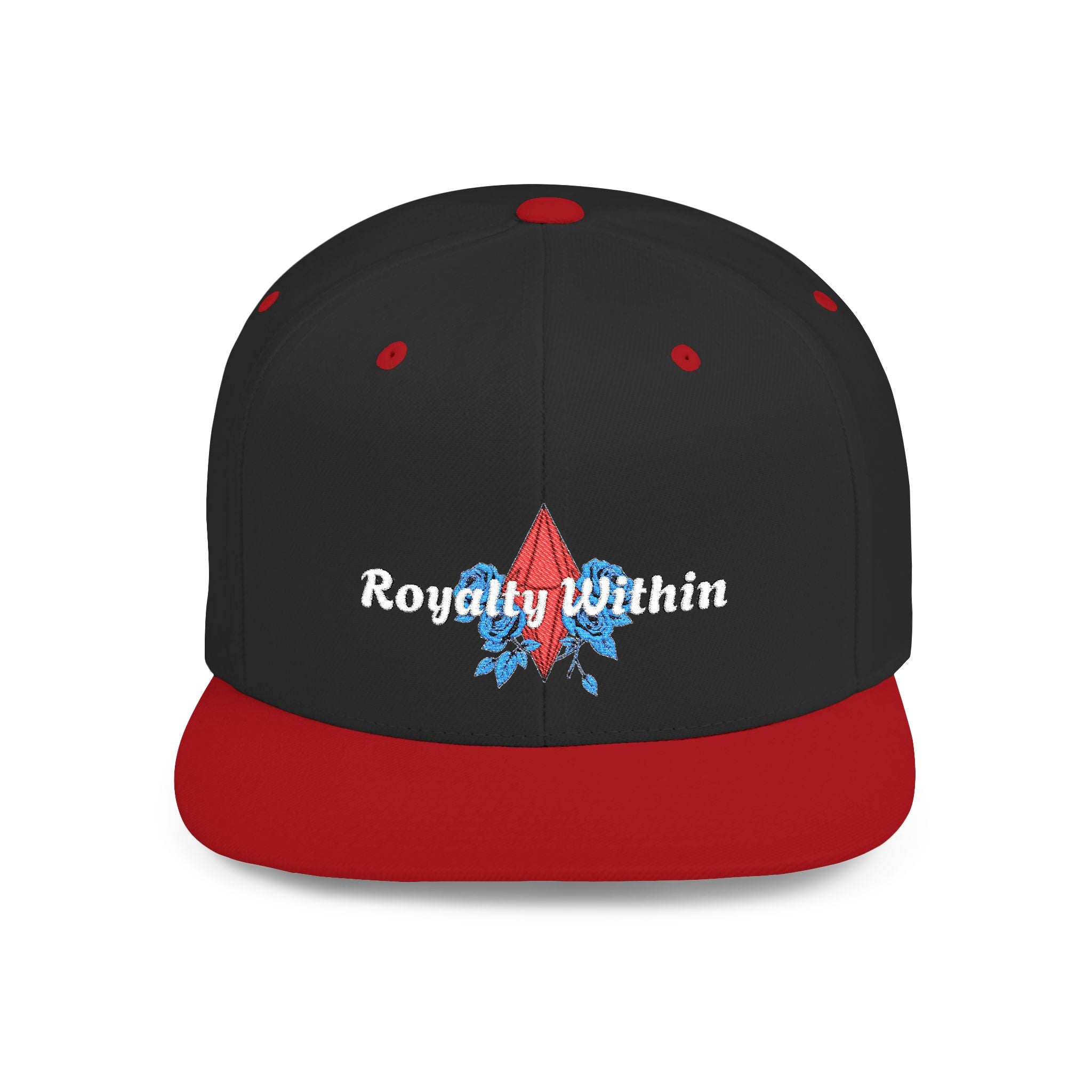 'Royalty Within' Embroidered Flat Bill Snapback Cap