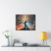 Tree of Light Stretched Canvas Wall Art – Inspirational Fantasy Landscape