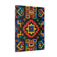 Bold Geometric Aztec Stretched Canvas Wall Art