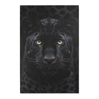 Black Panther Area Rug — Realistic Panther Face Decorative Accent Rug