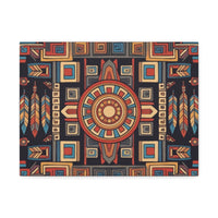 Southwestern Geometric Canvas Art — Tribal Mandala Wall Decor