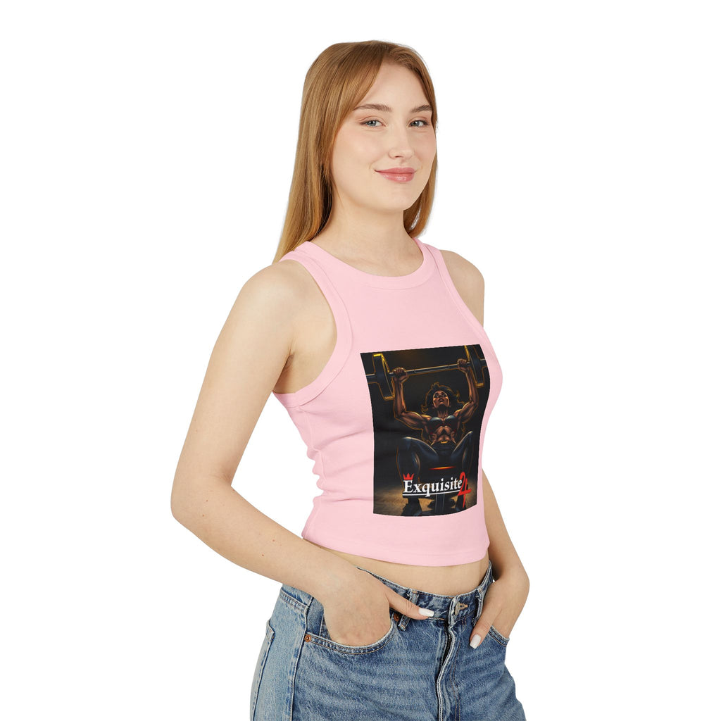 Exquisite 24 Weightlifting Tank Top — Women’s Gym Racer Crop