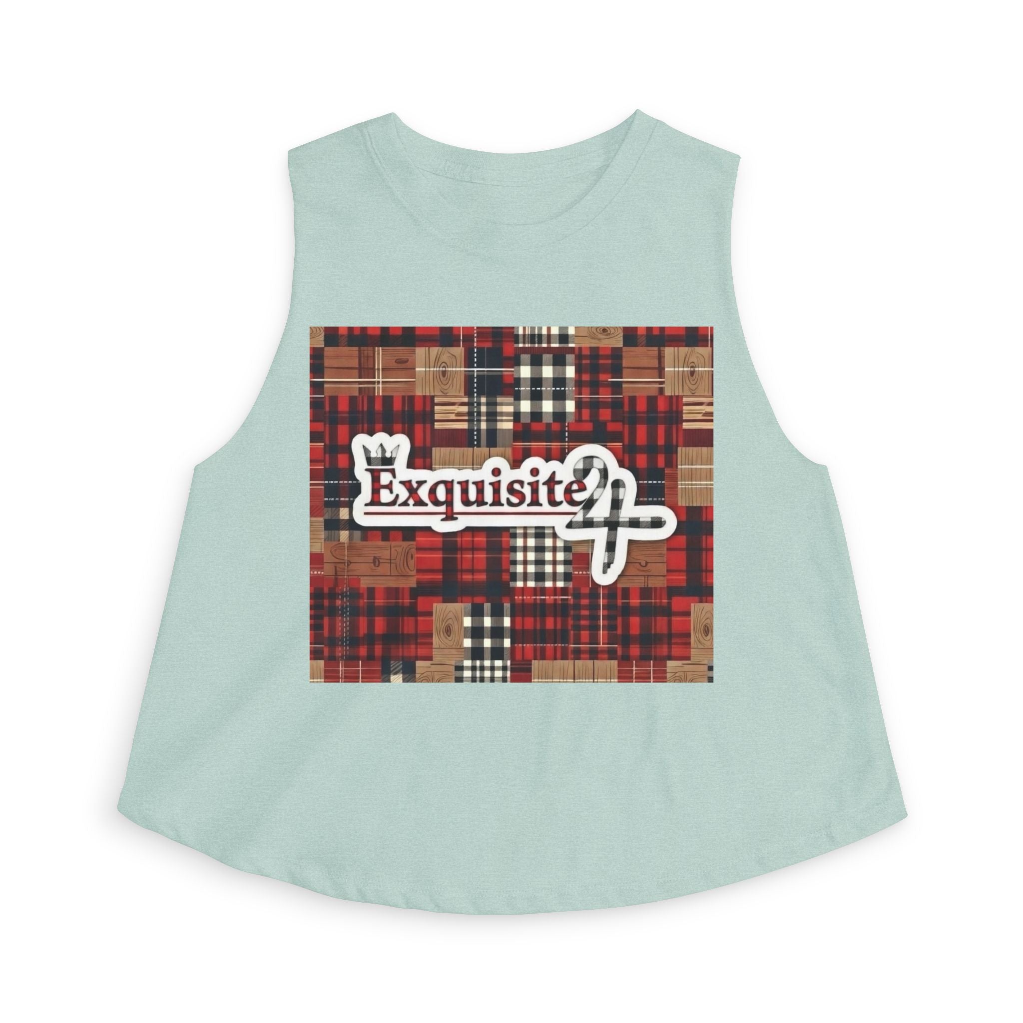 Exquisite 24 Plaid Graphic Women's Crop Top