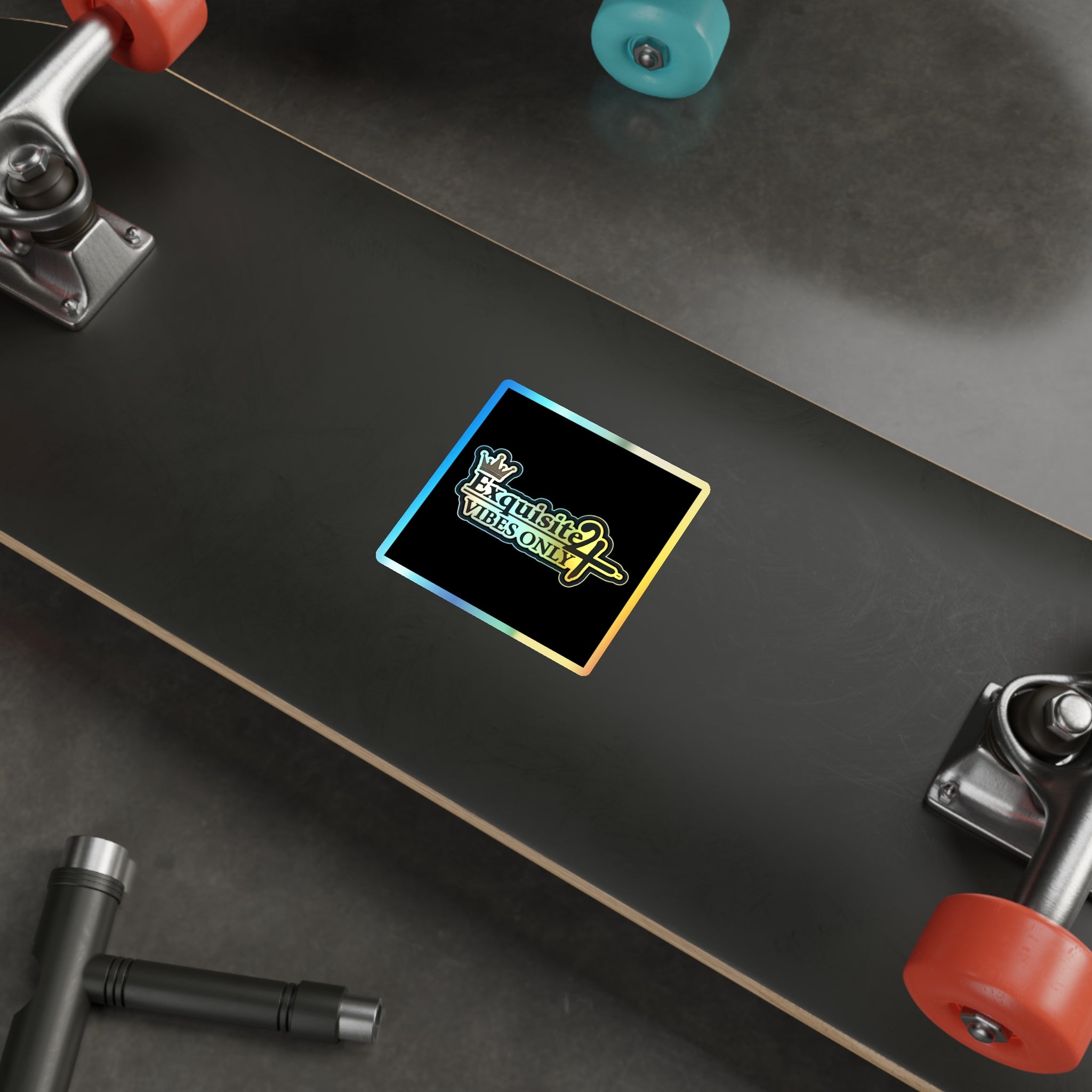 Holographic Die-Cut Sticker — "Exquisite 24 Vibes Only"