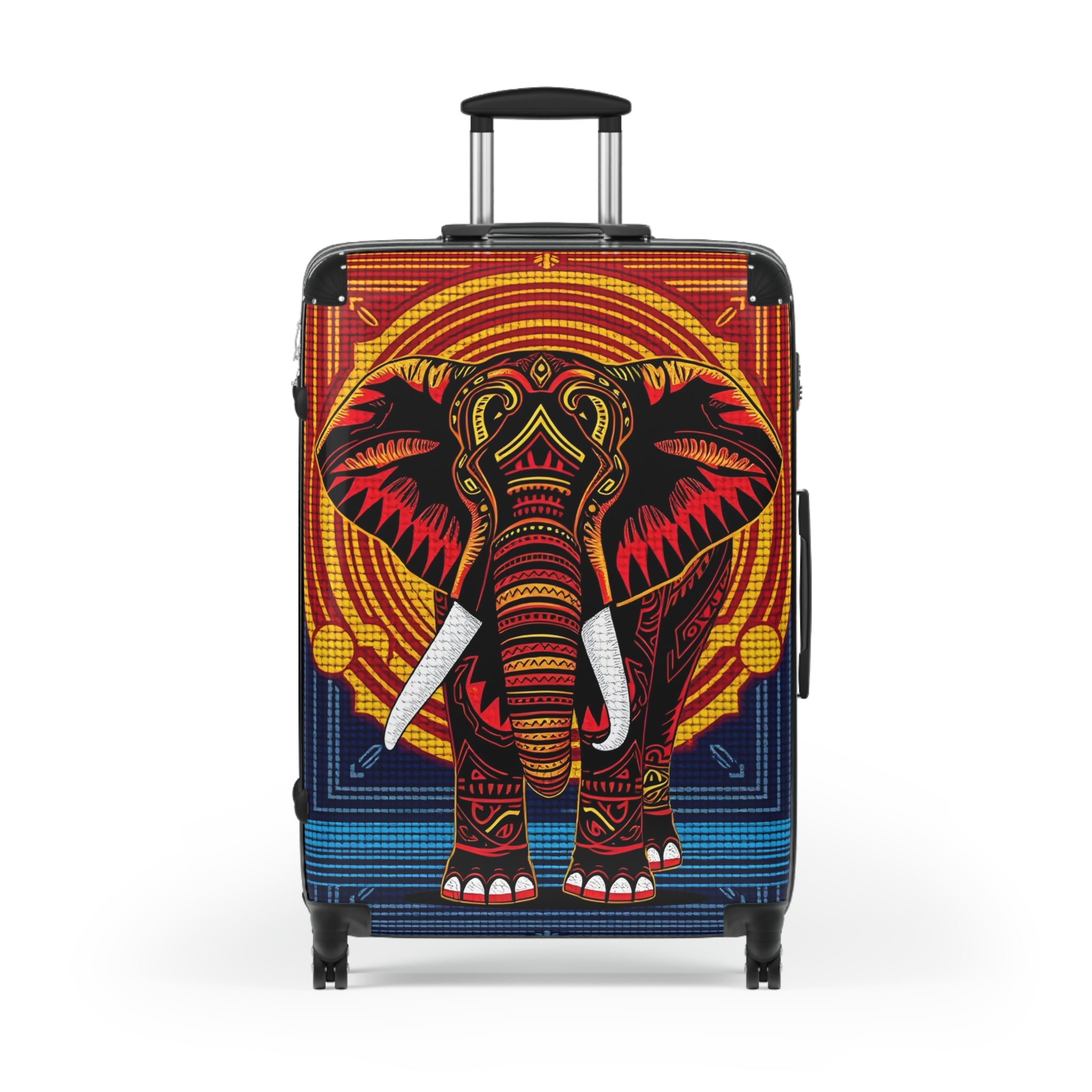 Elephant Mandala Carry-On Suitcase – Colorful Tribal Travel Luggage