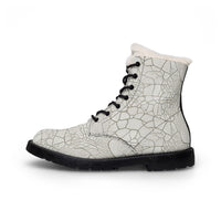 Women's Cracked White Boots