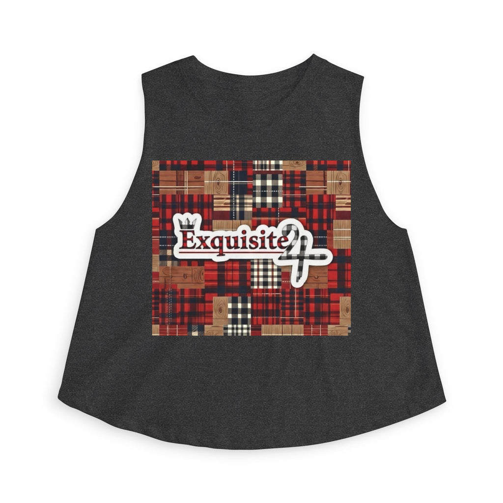 Exquisite 24 Plaid Graphic Women's Crop Top