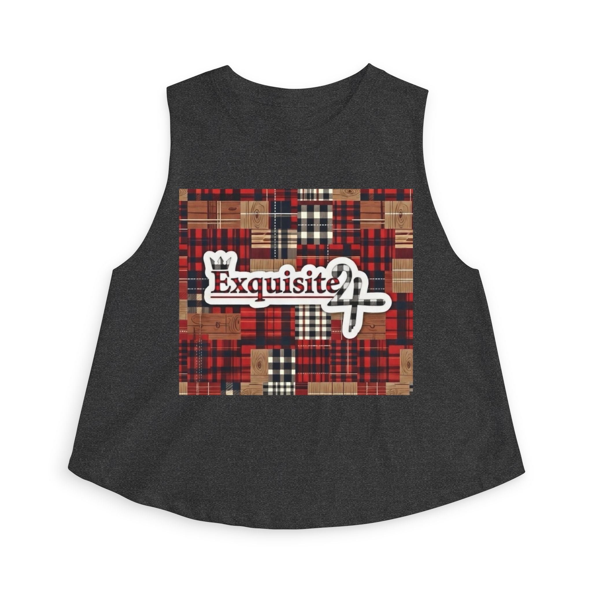 Exquisite 24 Plaid Graphic Women's Crop Top