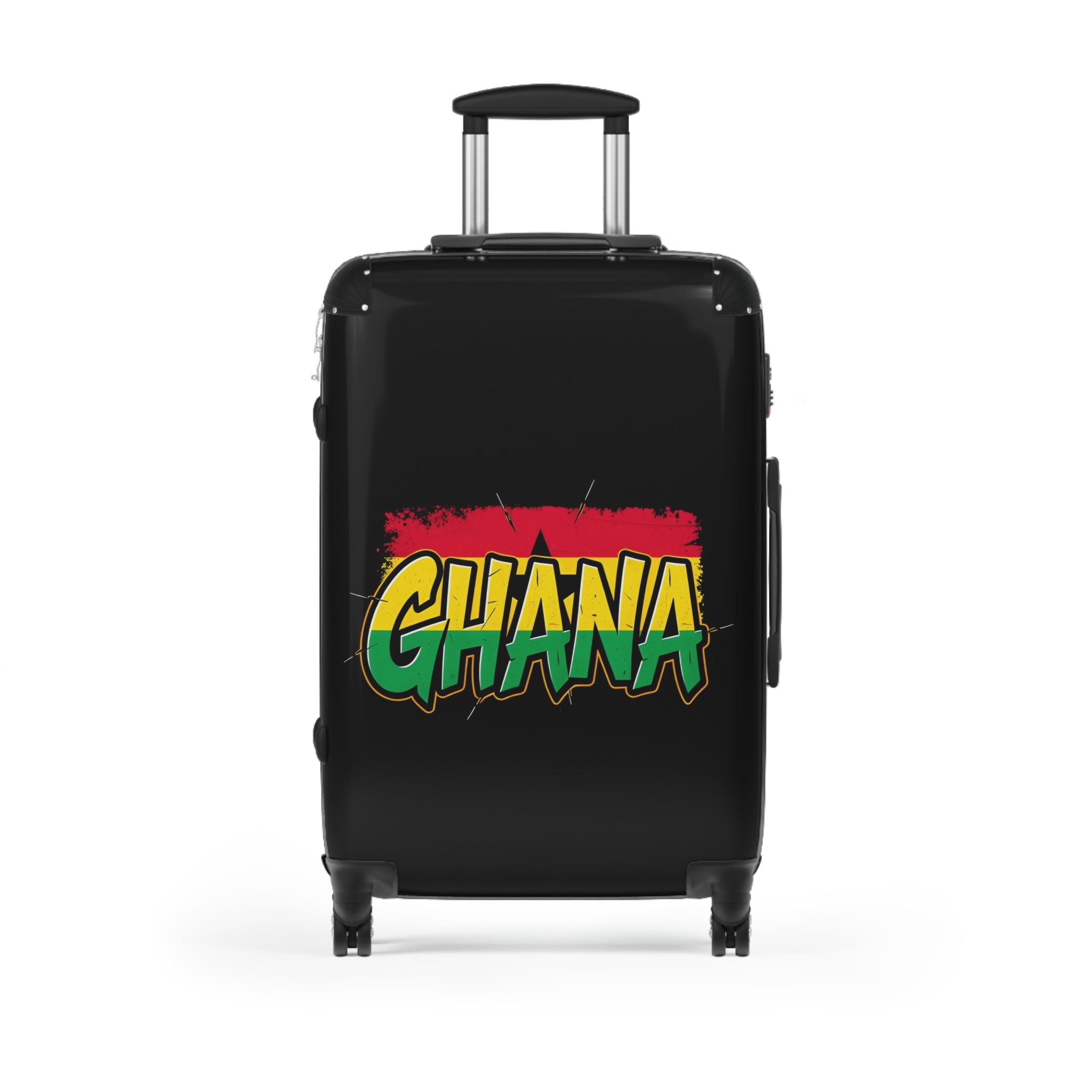 Ghana Flag Carry-On Suitcase – Rasta Colors Travel Luggage