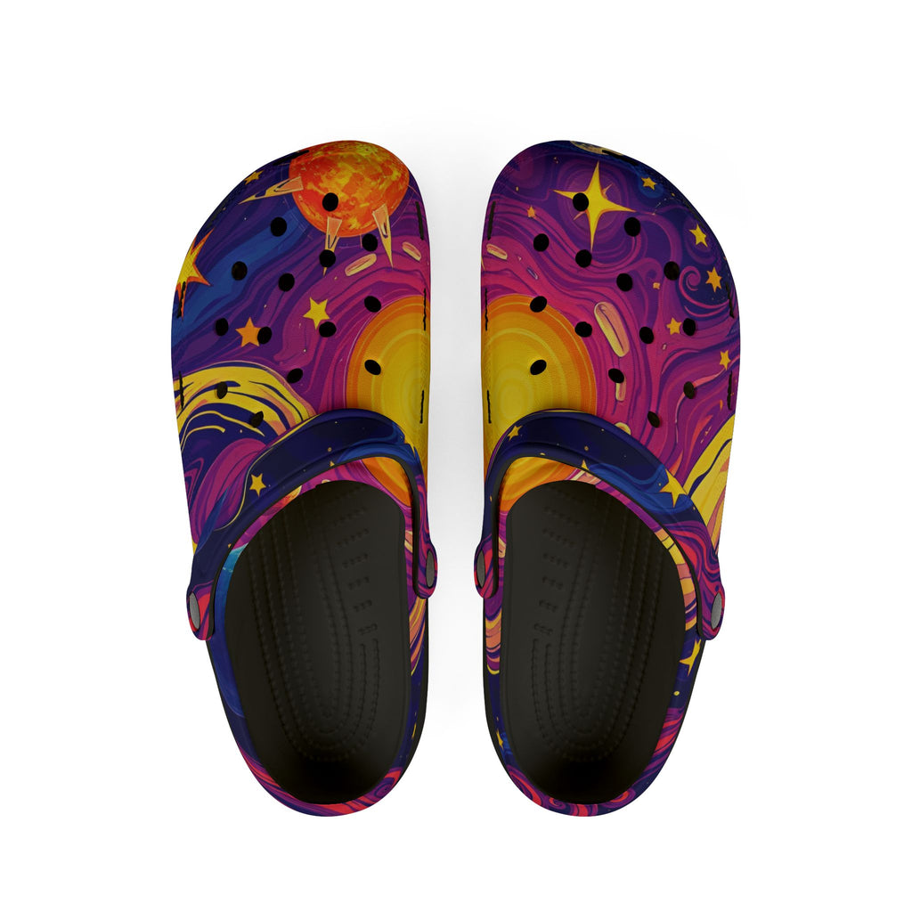 Galaxy Sunset Foam Clogs — Vibrant Space-Themed EVA Slip‑Ons