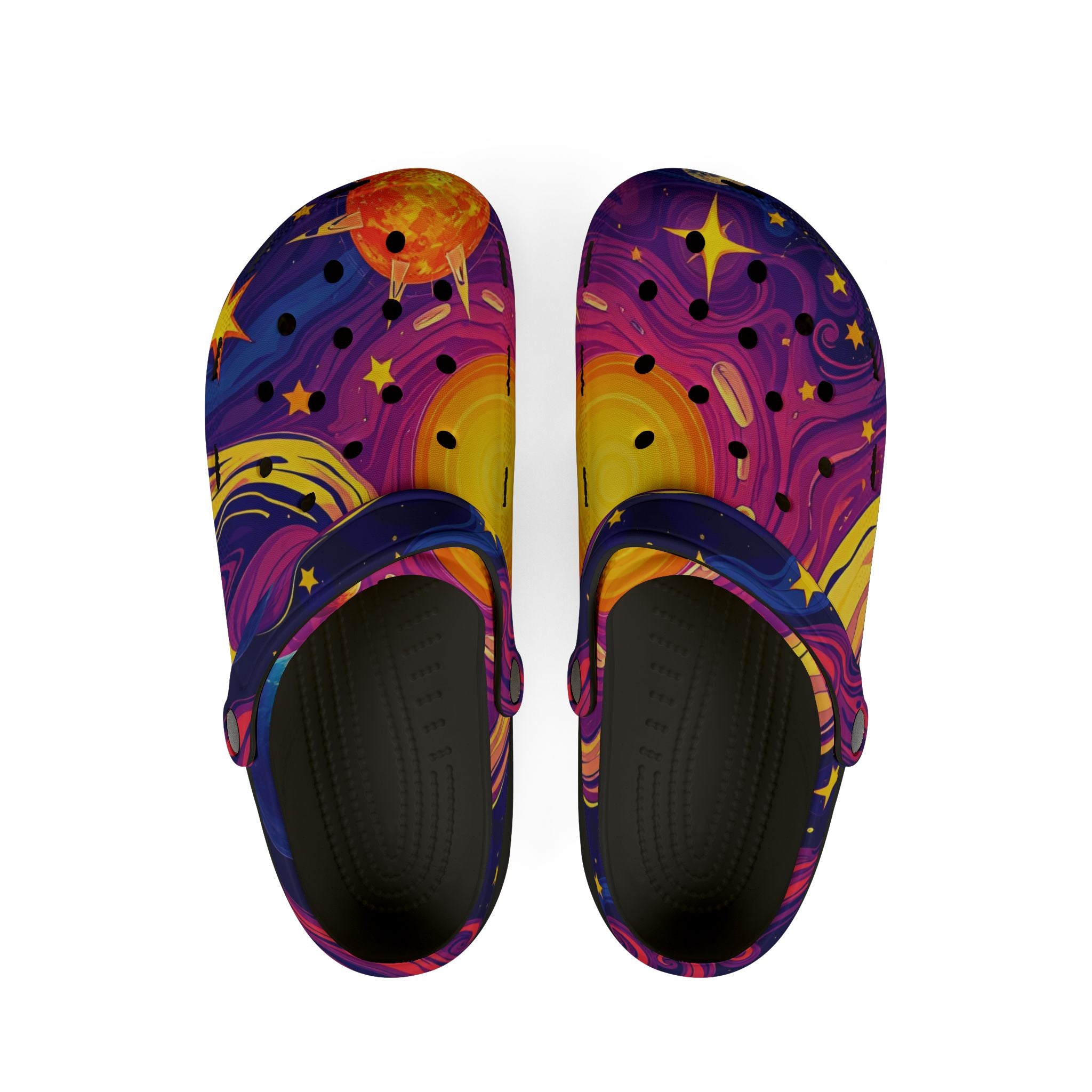 Galaxy Sunset Foam Clogs — Vibrant Space-Themed EVA Slip‑Ons