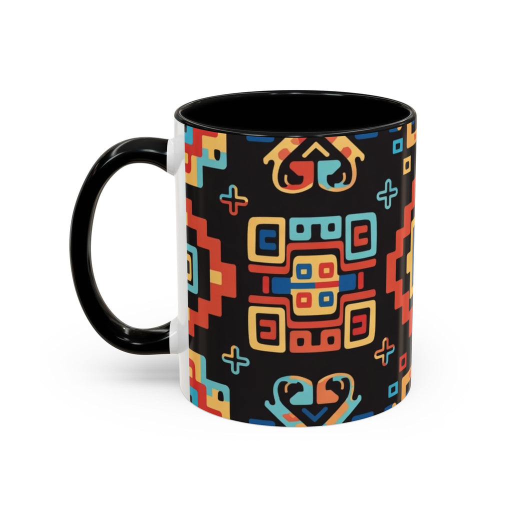 Colorful Geometric Aztec Pattern Coffee Cup