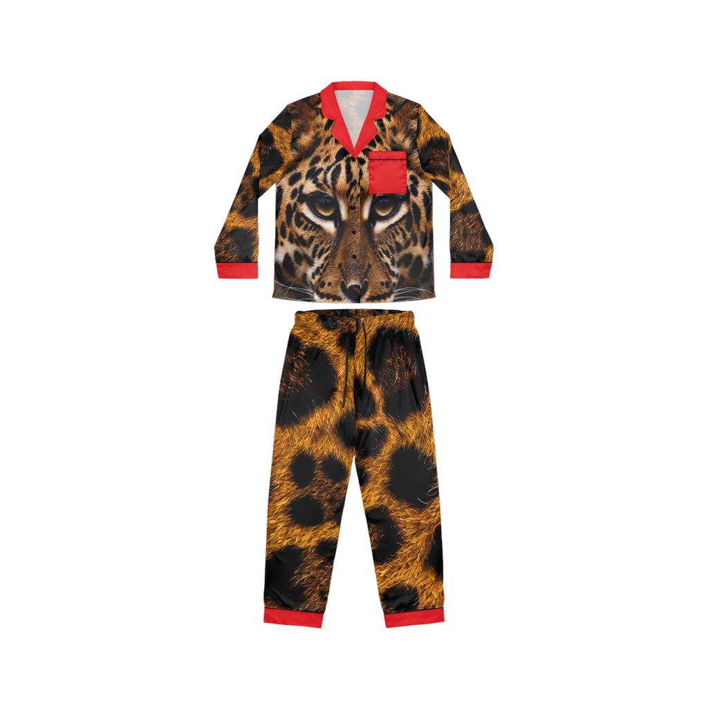 Leopard Luxe Satin Pajamas — 'Exquisite 24' Printed Women's Sleep Set