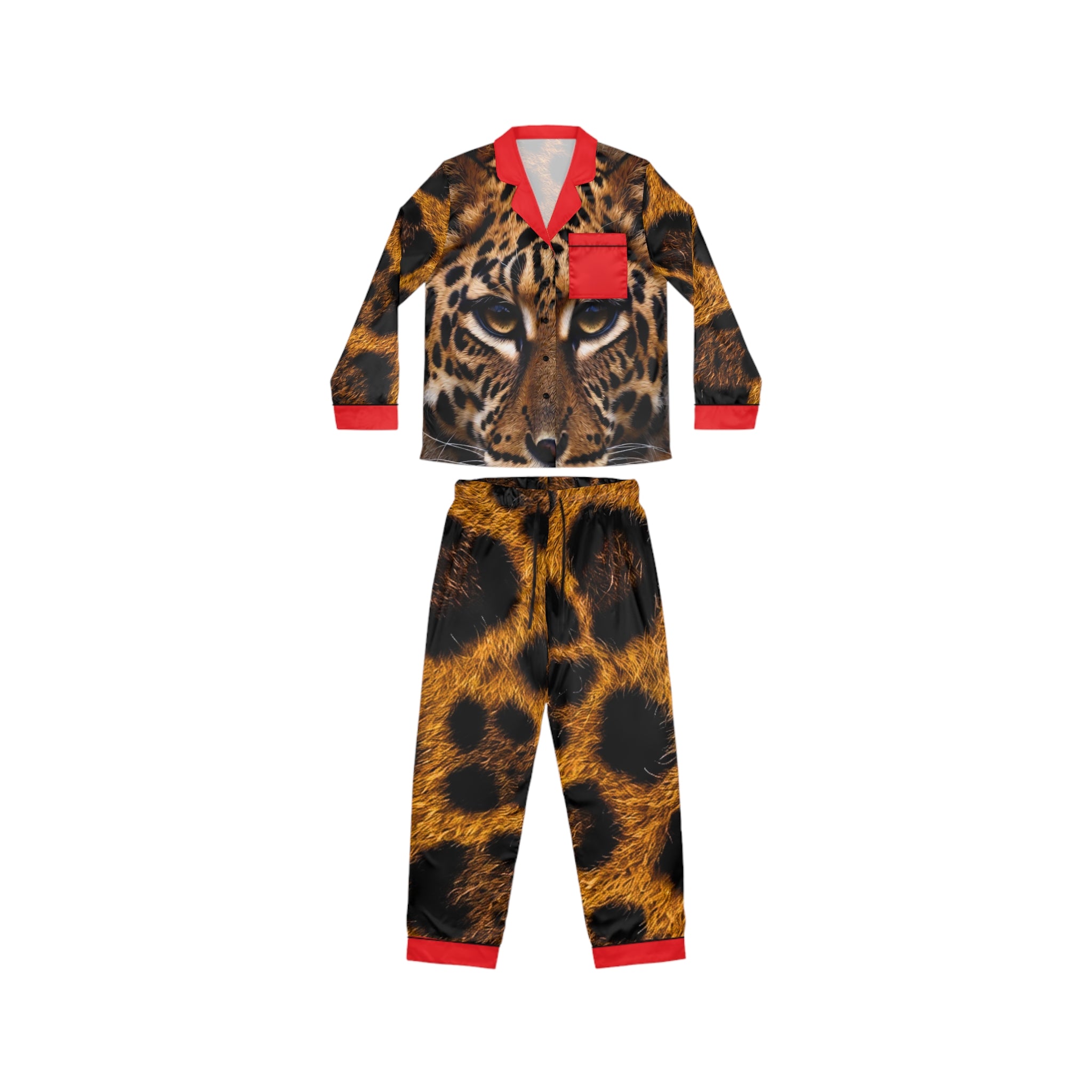 Leopard Luxe Satin Pajamas — 'Exquisite 24' Printed Women's Sleep Set