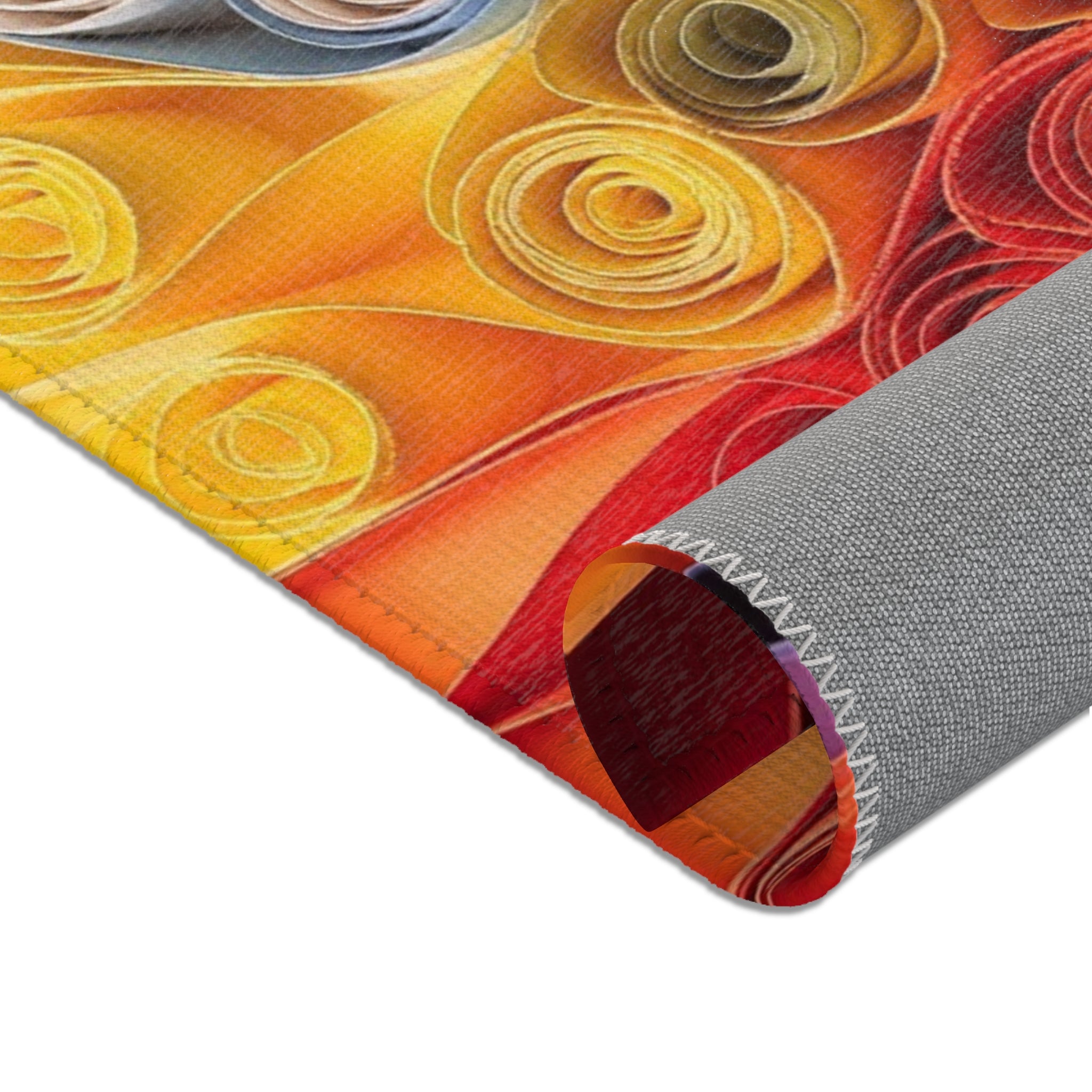 Colorful Swirl Area Rug — Vibrant Abstract Decorative Rug for Living Room & Entryway