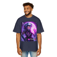 Astronaut Warrior Tee — Neon Space Mage Graphic T-Shirt