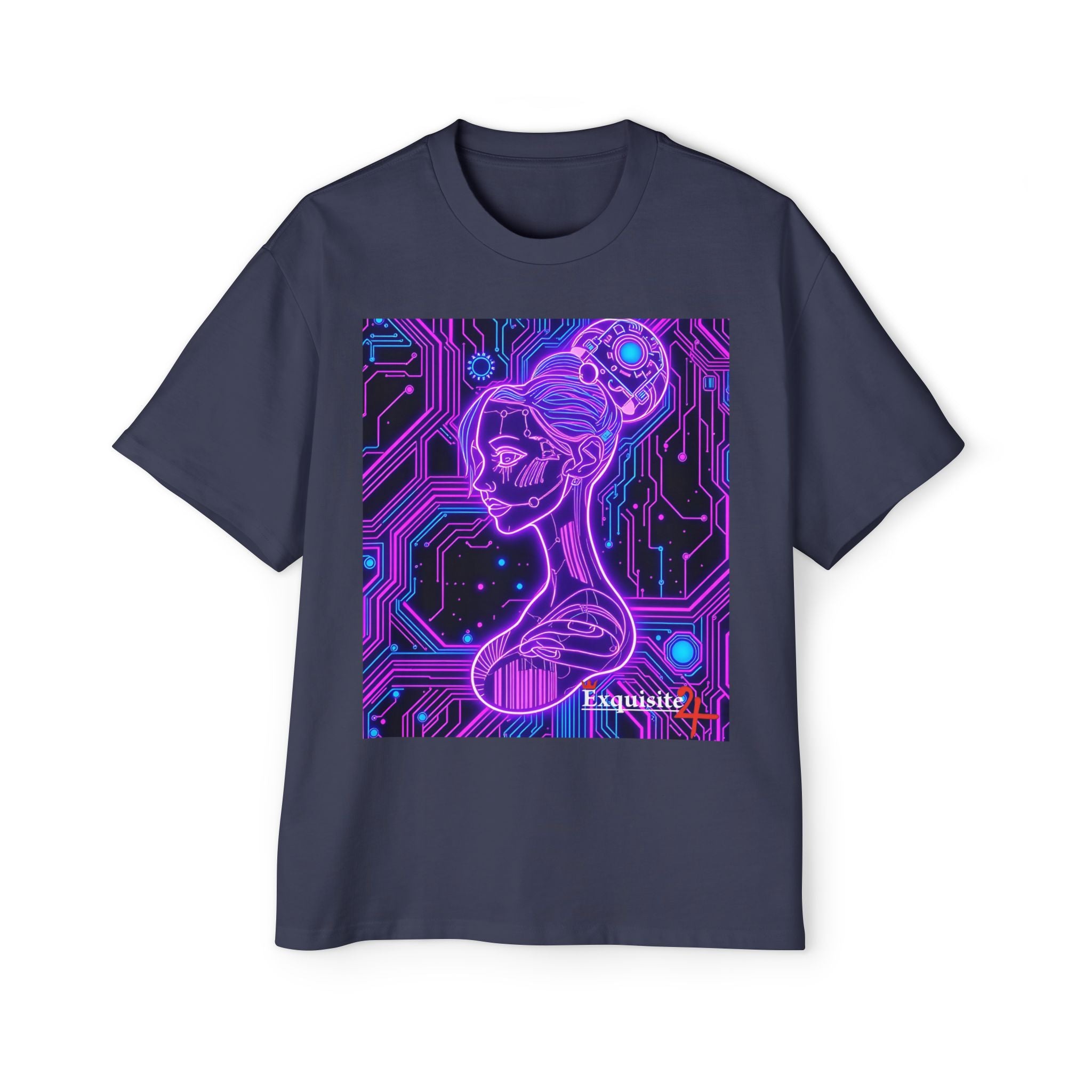 Cyberpunk Goddess Graphic Tee Oversized Men's T-Shirt