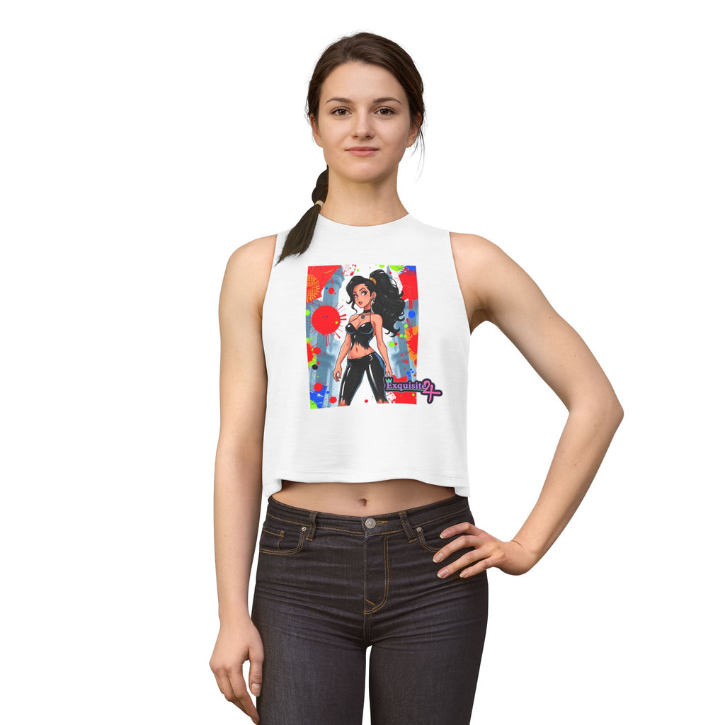 Anime Streetwear Crop Top — Bold Pop Art Girl Graphic