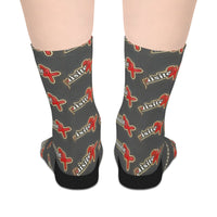 Exquisite 24 Logo Gray Mid-Length Socks