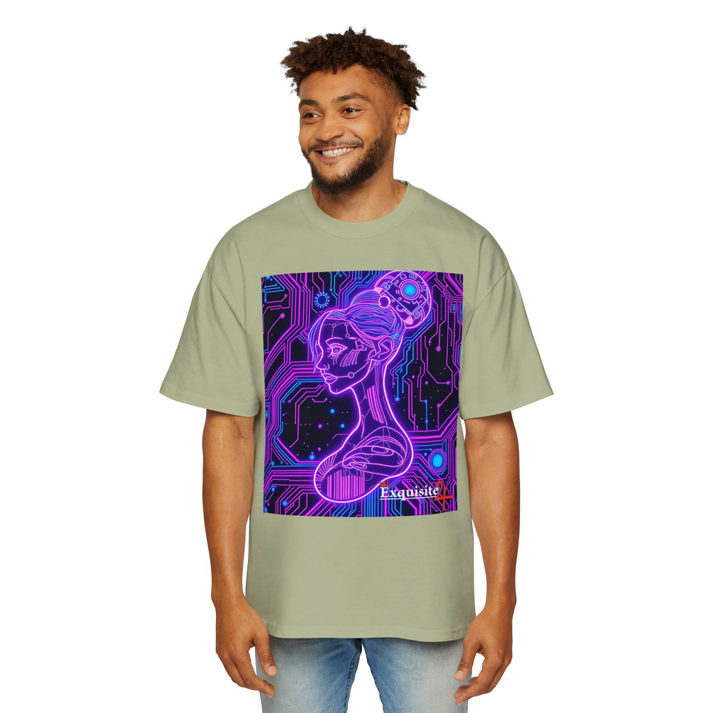 Cyberpunk Goddess Graphic Tee Oversized Men's T-Shirt