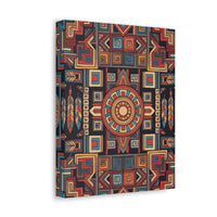 Southwestern Geometric Canvas Art — Tribal Mandala Wall Decor