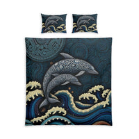 Dolphin Waves Cotton Duvet Cover Set