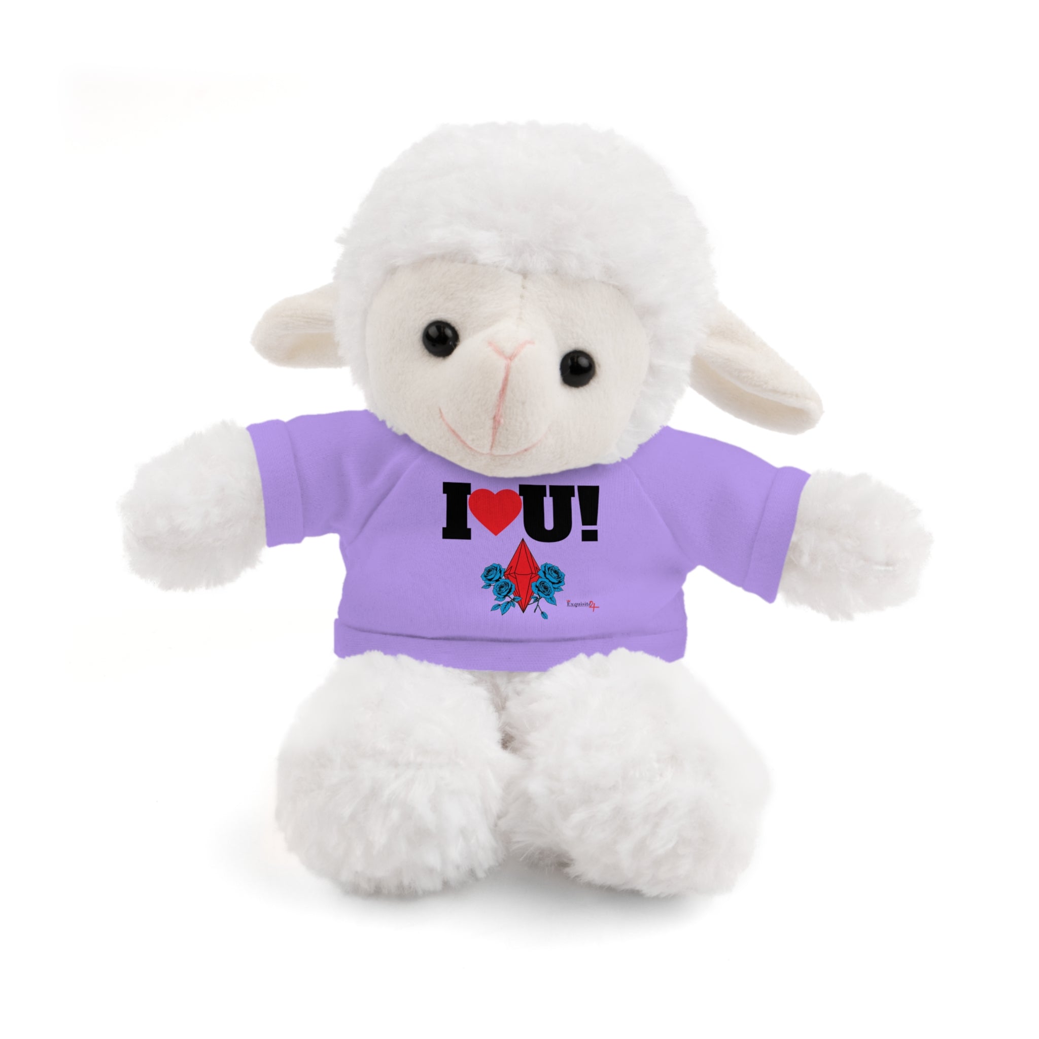 Plush Bear with Branded Tee – Red Diamond and Blue Roses Teddy