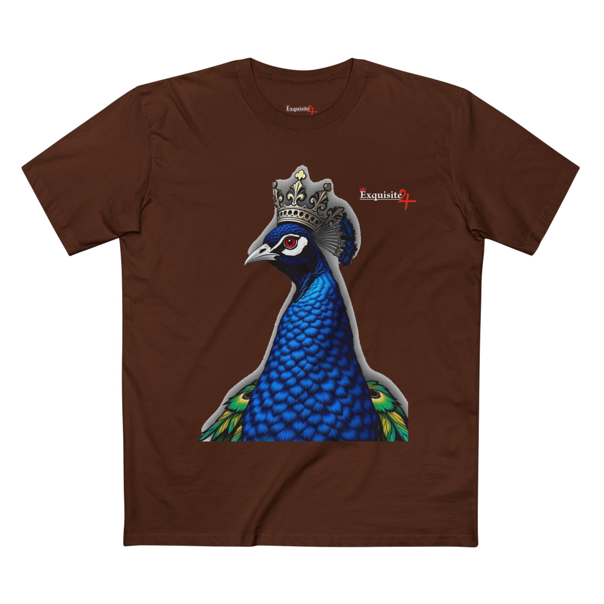 Crowned Blue Peacock Graphic Tee