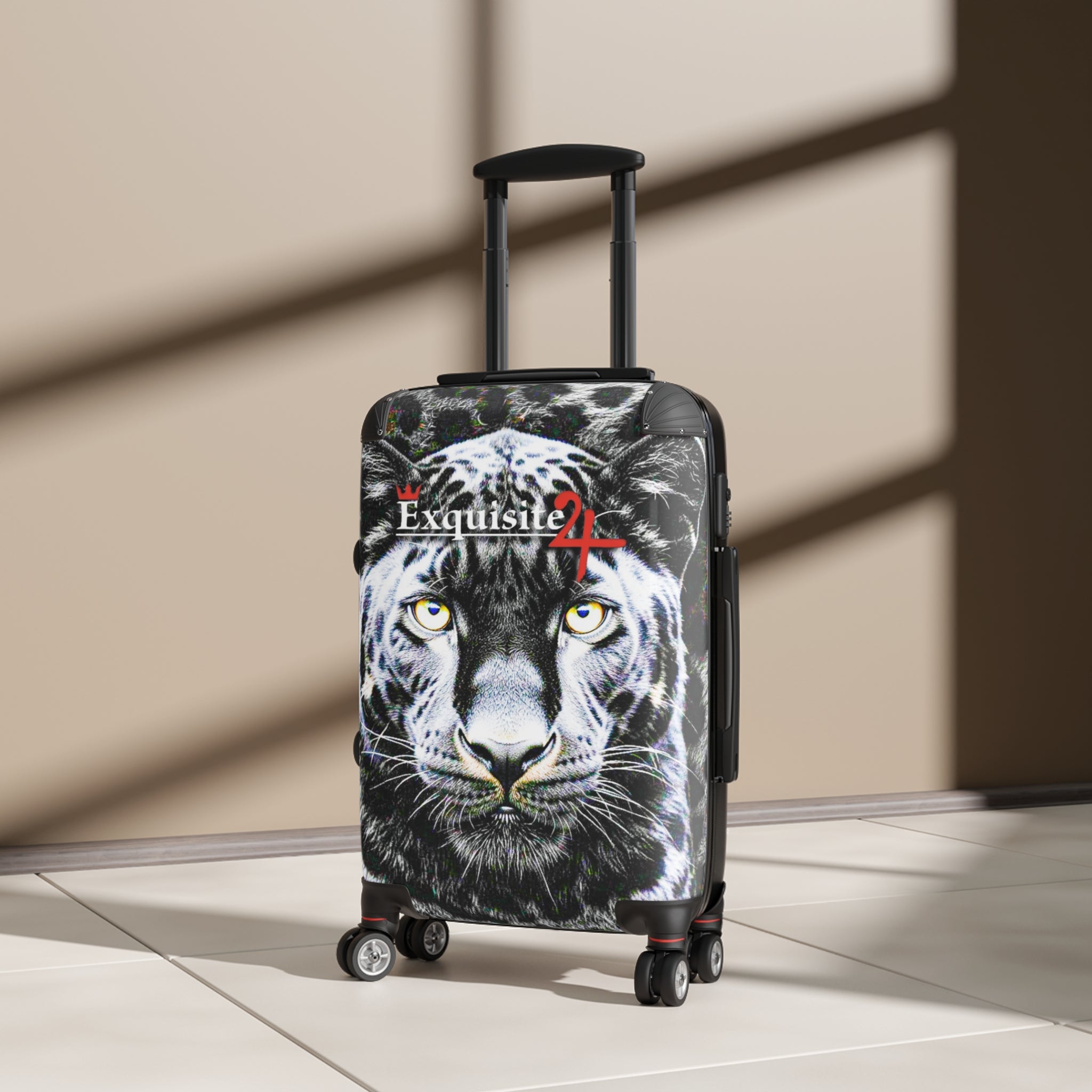 Tiger Face Carry-On Suitcase – "Exquisite 24" Travel Luggage with Bold Wildlife Print