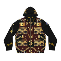 Gold Chain & Boombox Zip Hoodie