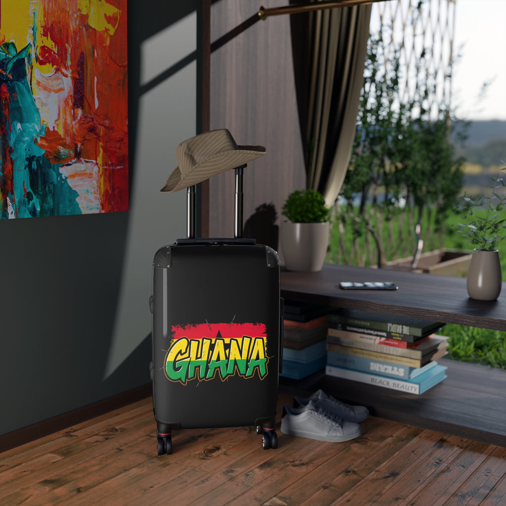 Ghana Flag Carry-On Suitcase – Rasta Colors Travel Luggage