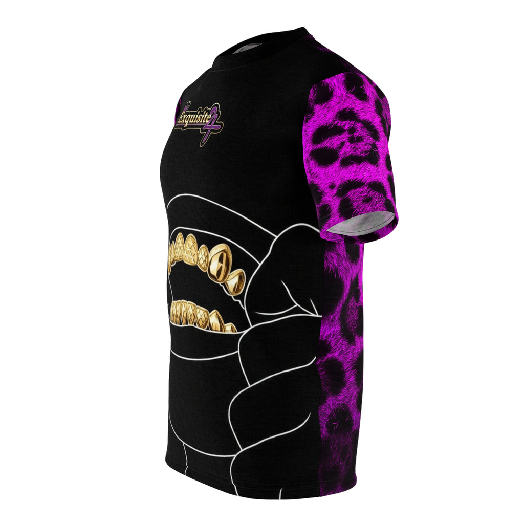 Purple Leopard Gold Grillz Graphic Tee