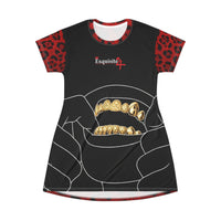 Exquisite 24 Red Leopard Grillz Graphic T-Shirt Dress