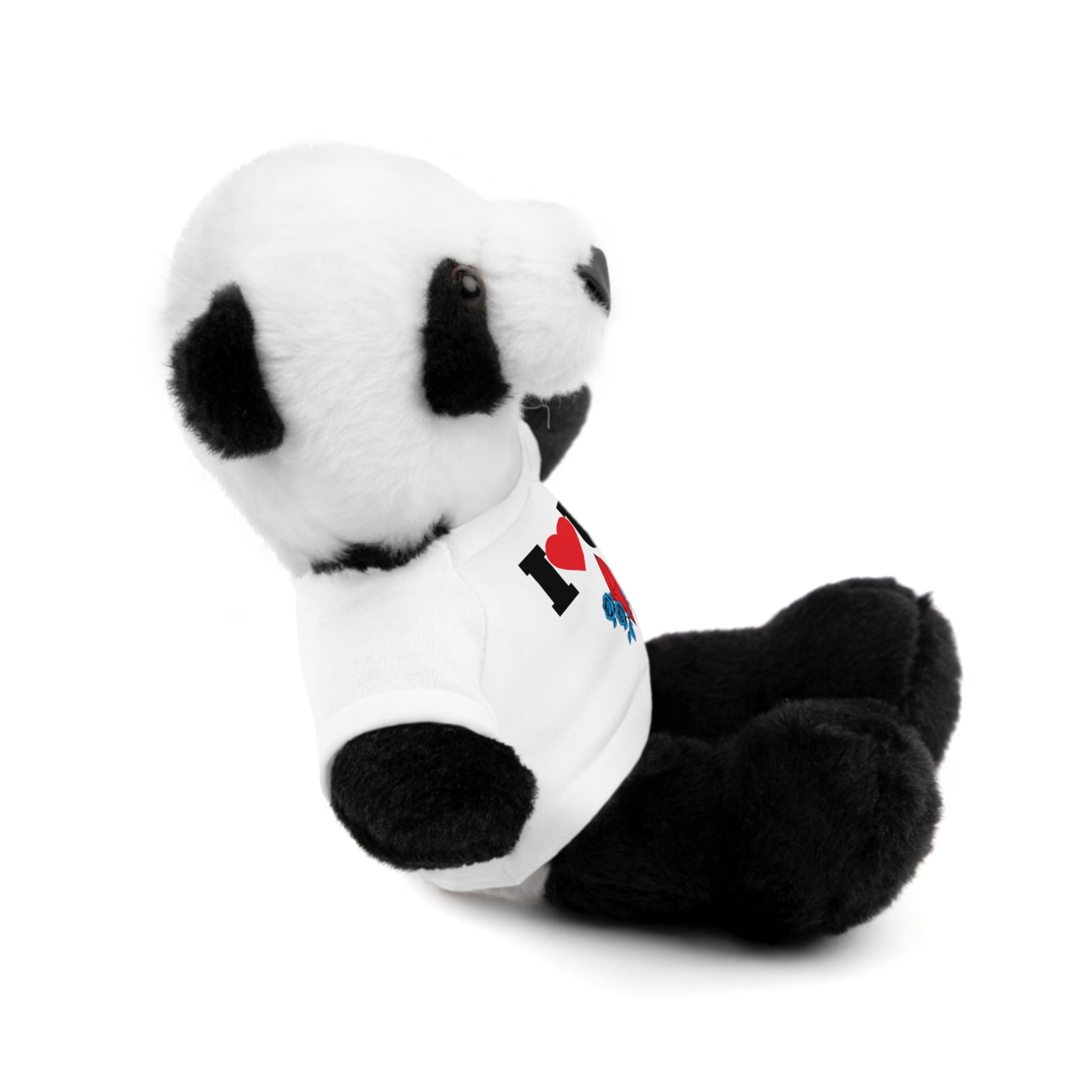 Plush Bear with Branded Tee – Red Diamond and Blue Roses Teddy