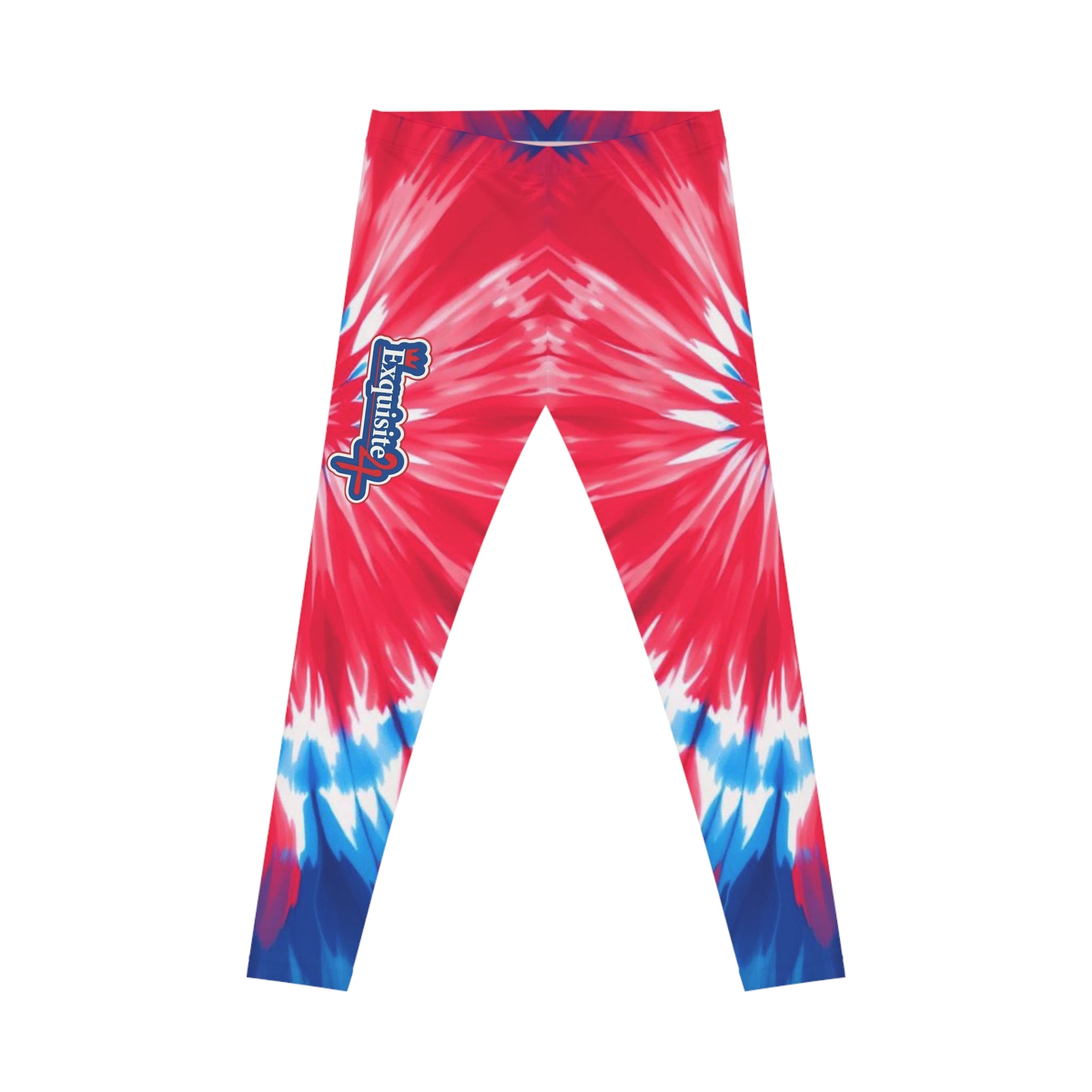 Red White & Blue Tie-Dye Leggings