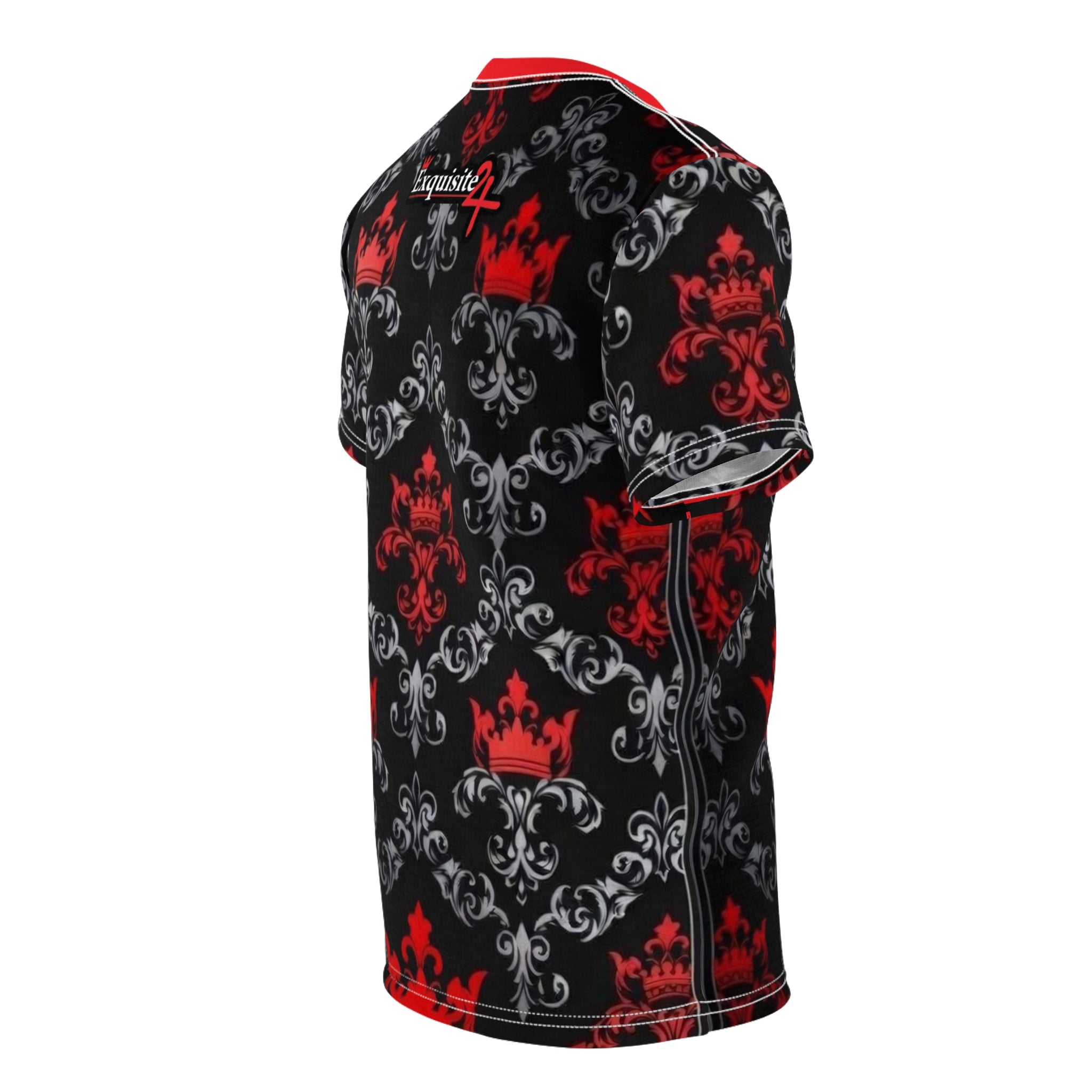 Exquisite 24 Red & Black Damask Tee