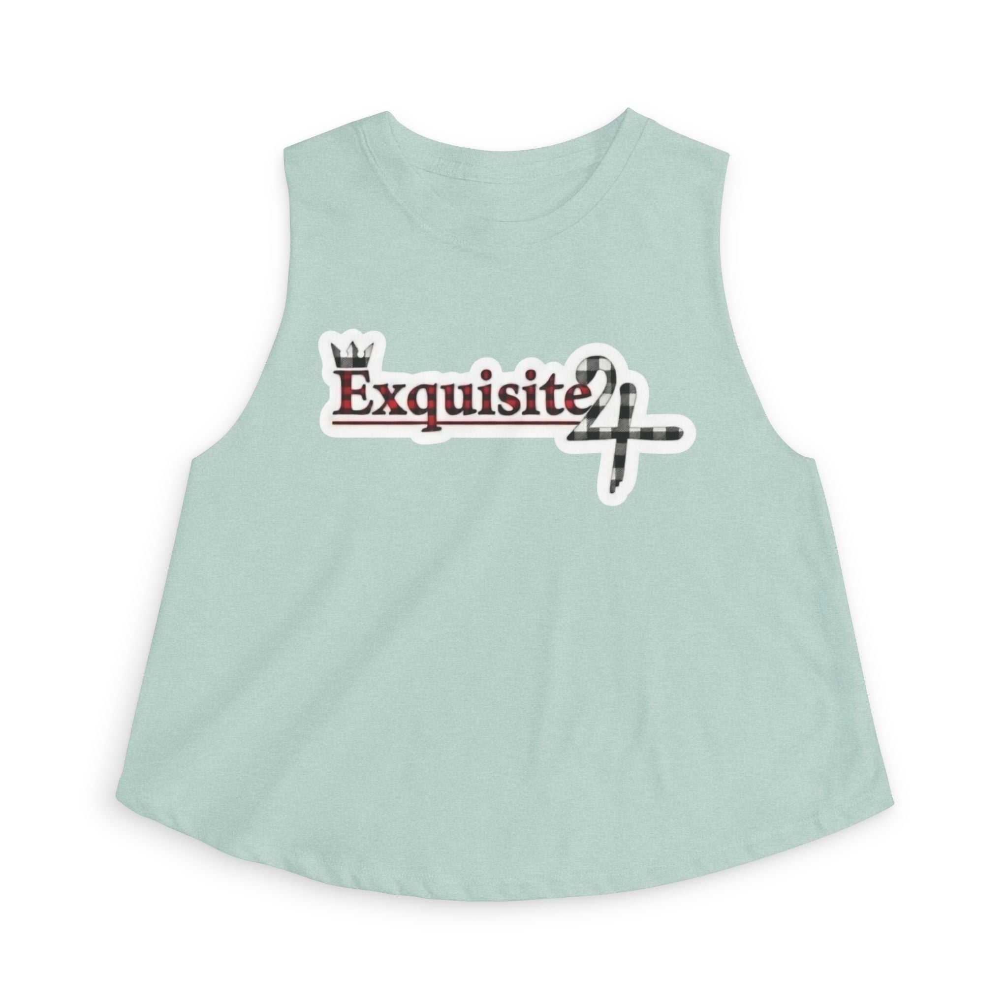Exquisite 24 Crown Crop Top — Feminine Graphic Muscle Tank