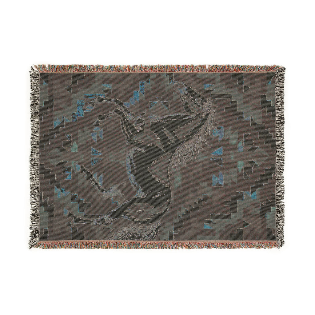 Southwestern Bucking Horse Woven Blanket