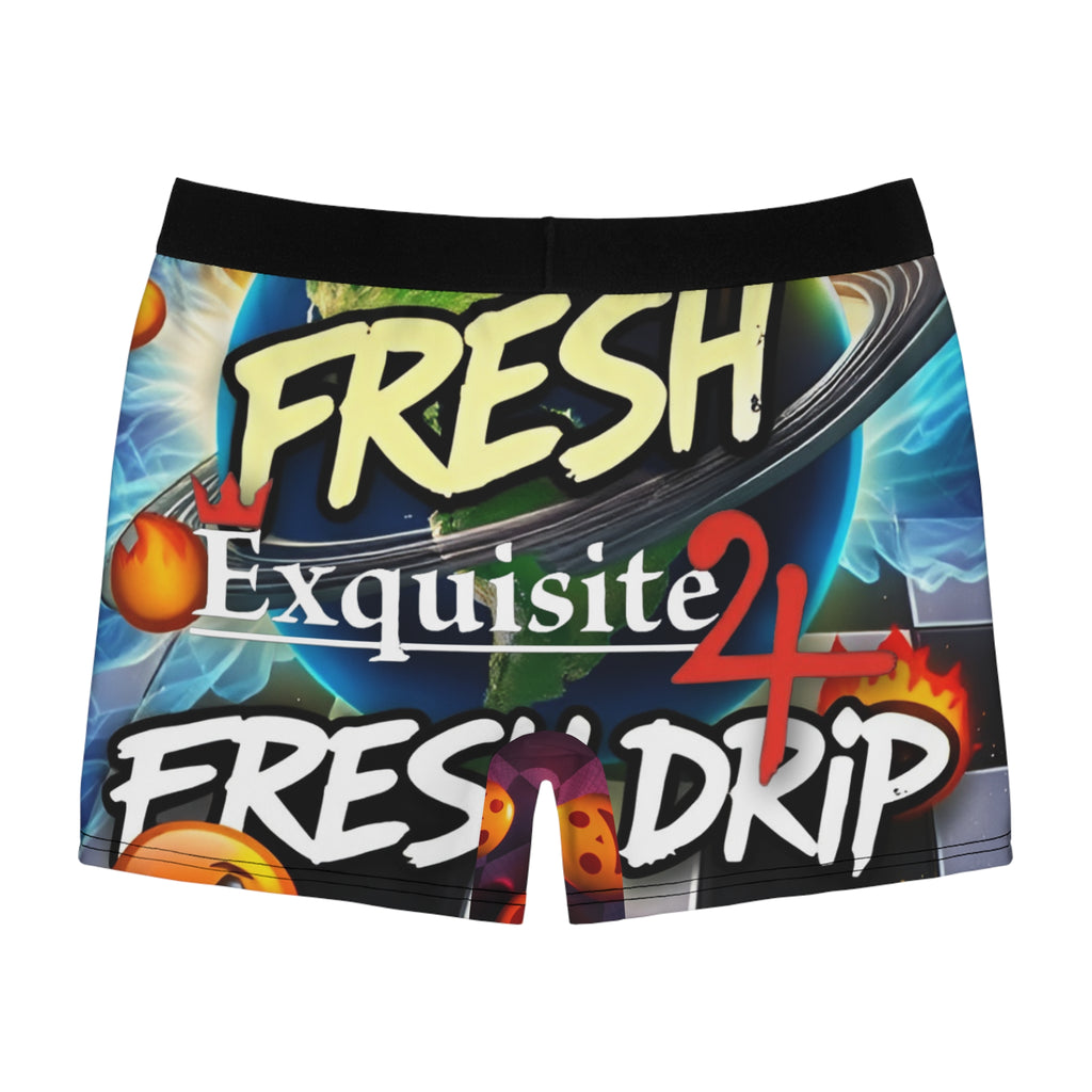 Men's Cosmic Vibes "Fresh Drip" Boxer Briefs (AOP)