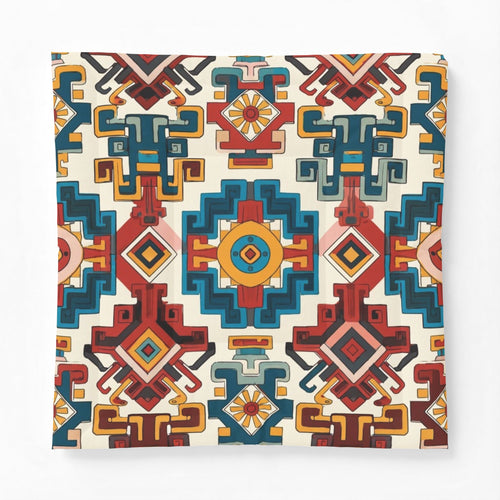 Boho Geometric Cotton Comforter — Southwestern Aztec Pattern Bedspread
