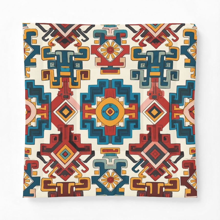 Boho Geometric Cotton Comforter — Southwestern Aztec Pattern Bedspread