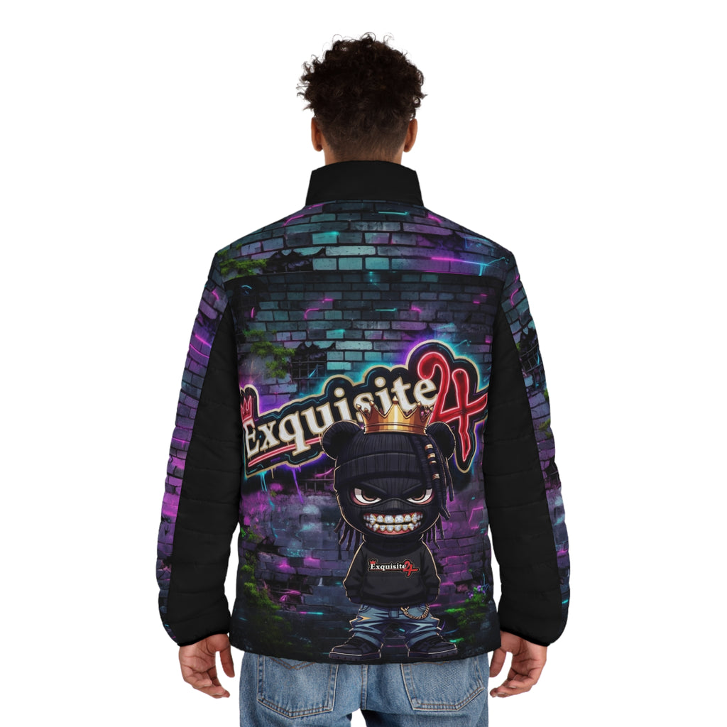Exquisite 24 Graffiti Puffer Jacket