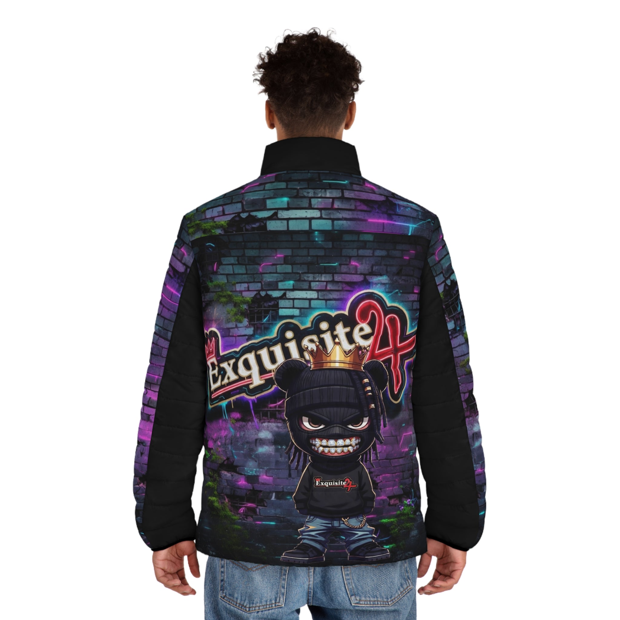 Exquisite 24 Graffiti Puffer Jacket