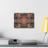 Southwestern Geometric Canvas Art — Tribal Mandala Wall Decor